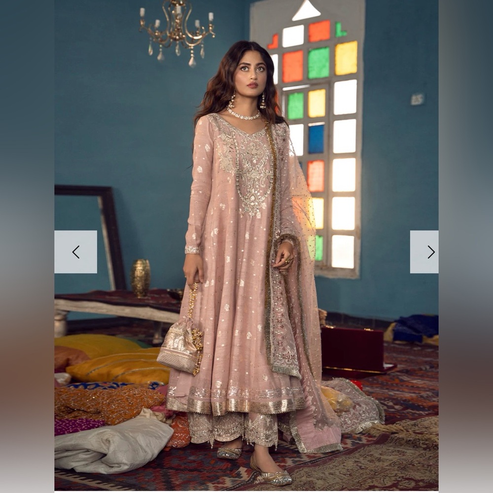 Elegant Pink Embroidered Dress